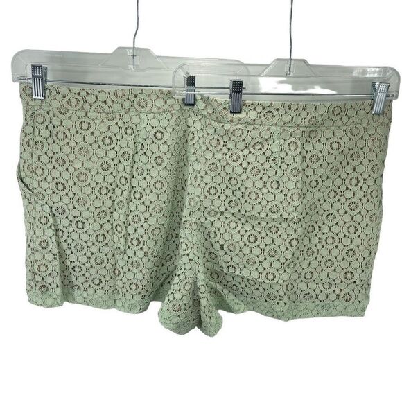 Victoria Beckham For Target Women's Mint Green Lace Shorts Size 24W NWT NEW - Picture 2 of 12